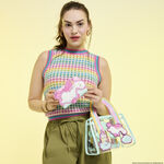 Minions Fluffy Unicorn Rainbow Glitter Zip Around Wallet LFlifestyle2 view 3